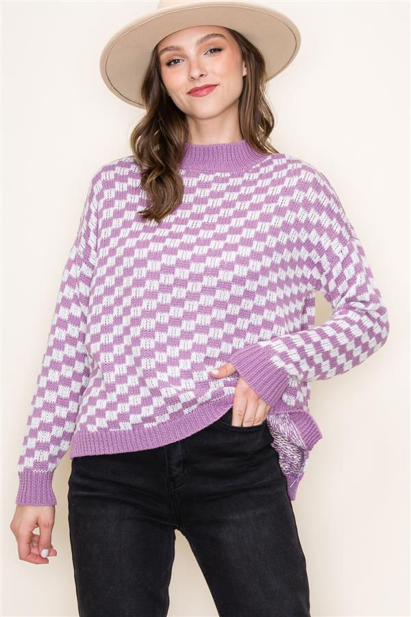 Lavender mock clearance turtleneck